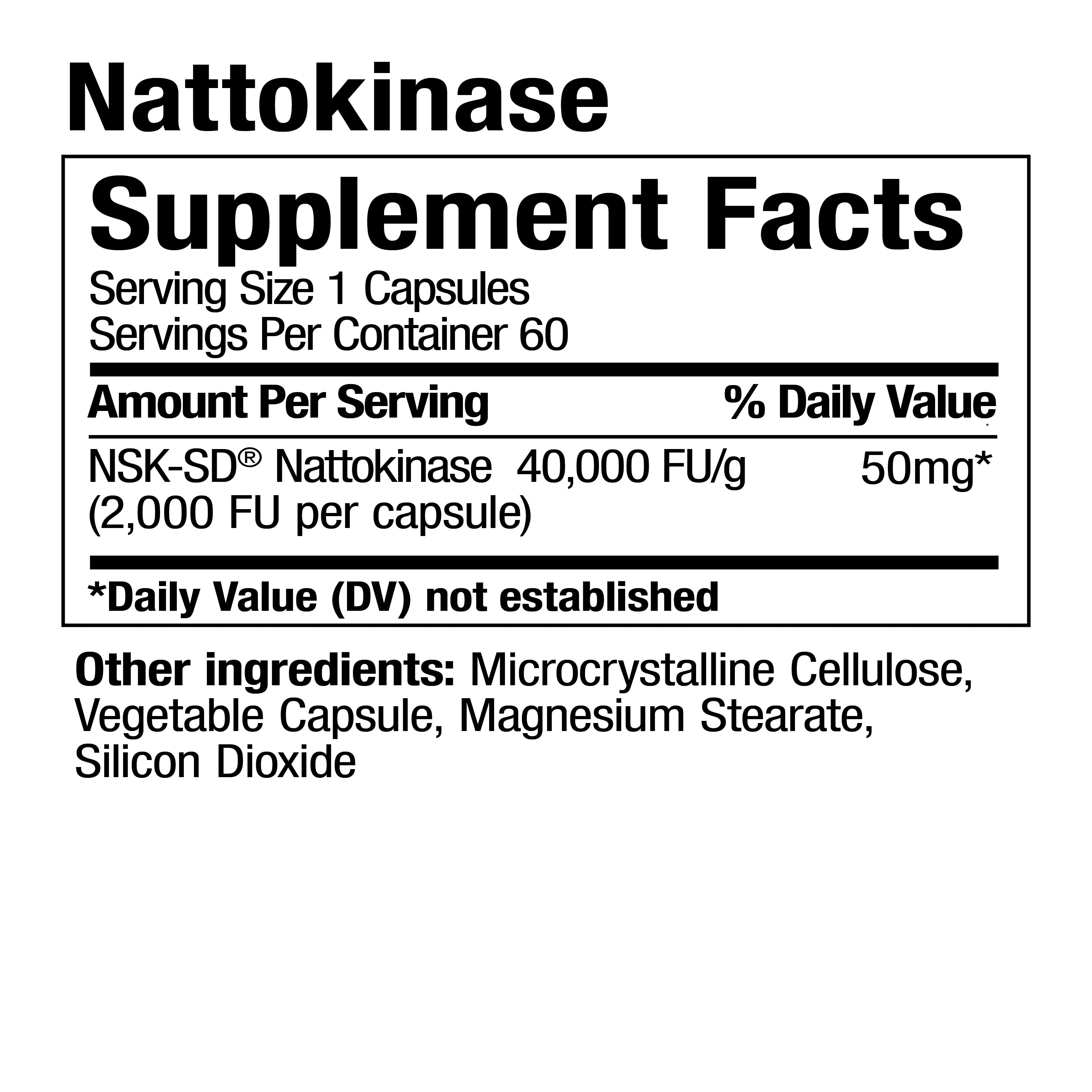 Nattokinase - 60 Vegetable Capsules SP