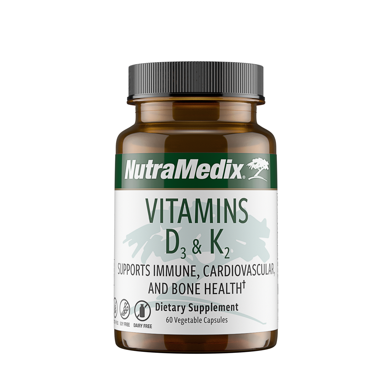 Vitamins D3 K2 - 60 Vegetable Capsules