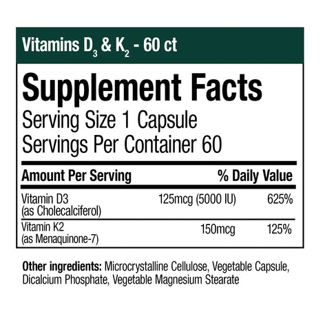 Vitamins D3 K2